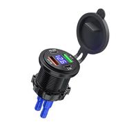 Car Charger - USB C Fast Charge Adapter with Digital Display, PD+QC3.0 Quick Charging for Phones, Tablet, Vehicles, Motorcycle, Truck, Boat, Marine and RV