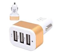 Car Charging Adapter, Usb 3 Ports, Multi Device Charger, Quick Charge Feature, Excellent for Smartphones, Tablets, Family Trips, Commuting, In Vehicle Charging Convenience