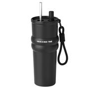 Car Coffee Tumbler - 7x24.2cm Insulated Bottle, Travel Mug, Large Capacity Drink Container With Straw For Camping Fishing | Road Trip Beverage Accessories And Commute Travel Drinkware Systems