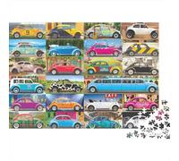 Car Collage Jigsaw Puzzle Impossibili 500Pcs Decorazione Per La Casa. Rilassamento E Intelligence Per Adulti E Bambini Da 12 Anni 500pcs (52x38cm)