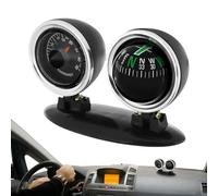 CAR COMPASS DASHOBARE - Pallone di navigazione in trasparente, forniture per avventura all'aperto | Norme del cruscotto del veicolo, multifunzionale con misuratore di temperatura da viaggio e