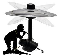 Car Crash Drum Cymbal, Car Vent Cymbals, Clip Bocchette Aria Auto, Rotazione a 360°, Materiale in Lega, Ideale come regalo per tutti gli amanti del rock classico (Nero)