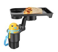 Car Cup Holder Expander Tray, Adjustable Cup Expander Holder, 8 Inch Drink and Snack Tray with Foldable Design, Car Accessory with Easy Installation, Travel and Road Trip Organizer for Drinks Snacks