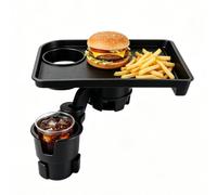 Car Cup Holder Expander Tray - Console Drink Table Organizer | Accessorio Automotive antiscivolo con Sturdy Build for Secure Bottle and Cup Storage | Çup Holder Tray for Sedan Camping and Long Trips