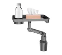 Car Cup Holder Tray, Expander Adapter Table, 360° Rotating Shockproof, Cup Holder Extender, Stable Eating exterior, for Road Trips, Truck Drivers, Taxi, Lunch on the Go
