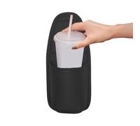 Car Cup Holder - Universal PU Leather Adhesive Storage Pocket, Compact Vehi