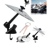 Car Cymbals - Tamburo per auto, per crash bacini, per auto, mini bacini, design girevole, per gli amanti della musica, tutti i tipi di veicoli (argento)