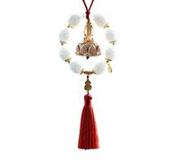 Car Dangling Accessories, Decorative Buddha Vehicle Ornament, 4.33x3.94x1.97 Inches Aesthetic Buddha Statue Lucky Wooden Charm, Spiritual Hanging Decoration for Women and Men