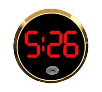 Car Dashboard Clock - Digital Touch Screen Round Clock, Stylish Car Accessory for SUV Sedan Small Cars RV Truck, Compact Easy to Install Dashboard Time Display with Modern Design and LED Backlight