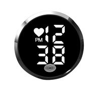 Car Dashboard Clock - Stick on Adhesive Digital Watch | Small Clocks LED Time Display for Bike Truck Motorcycle Air Vent | Automotive Accessories Clock for Car Boats Vehicles Interior