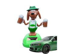 Car Dashboard Decorations, Solar Dog, ABS Funny Swinging Figure, Cartoon Puppy Interior Decor for Cars, Women, Men, Birthday Gift Idea Cute Dashboard Ornament, 5x10cm