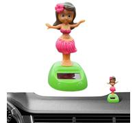 Car Dashboard Decorations, Solar Swinging Hawaii Girl Figurines, 3.94x1.97 Inches Waterproof and Weather Resistant Funny Shaking Car Ornaments for Table, Home, Offices, Patio, Vehicles