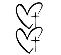 Car Decal Cute Heart Shape Self Adhesive, Decorative Heart