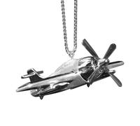 Car Decorative Pendant - 4.33 Inches ABS Material, Solar Airplane Helicopter Ornament, Rotating Model | Rearview Mirror Hanging Accessory for SUV Truck Interior Decoration