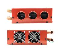Car Defrost Warmer 12V24V Car Heater Heating Heating Warmer Three Hole Plumbing Heating Fan High Power Safe Fast Defrosting(Three-hole red 12V)
