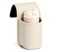 Car Door Cup Holder, Wide-Mouth Organizer for Drinks & Phone (White)