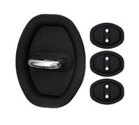 Car Door Lock Protector, Silicone Latch Cover, Resistant Adhesive Trim, Protects Vehicle Locks, Use for Suv Truck Minivan, 9.4x7cm/3.7x2.76 Inches, Black, 4 Pieces