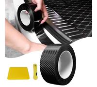 Car Door Sill Protector,Fibra di Carbonio per Auto,3cm x 10m Pellicola Adesiva Carbonio,Pellicola Wrapping Auto,Pellicole Protettive per Vernici Auto,Pellicola Adesiva per Auto,Nera Wrapping Pellicol