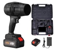 Car Dryer Air Blower,Cordless Handheld Blower Dryer, with Batteries,Charger & Toolbox,Adjustable Turbo Cars Jet Blowers for Lawn Care,Leaf Removal, Snow Blowing,Cars Cleaning (Black,#5-Battery * 1)