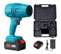 Car Dryer Air Blower,Cordless Handheld Blower Dryer, with Batteries,Charger & Toolbox,Adjustable Turbo Cars Jet Blowers for Lawn Care,Leaf Removal, Snow Blowing,Cars Cleaning (Blue,#5-Battery * 1)