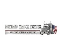 Car Emblem American Flag - Metal Badge Sticker, Retired Driver Decal,