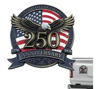 Car Emblem - Bold Patriotic Eagle 3D Sticker Badge for Vehicle Exterior, American Flag Shield Crest Shield Shape, 8.4x7.4cm Metal Zinc Alloy Construction, Weatherproof Metal Alloy Tag- for Auto Custom