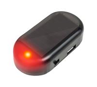 Car Fake Security Light - Solar Powered LED Anti Theft Warning Light | Solar Powered Car Fake Security Light with Flashing LED Simulated Anti Theft Warning Design, Red and Blue Interior Alarm