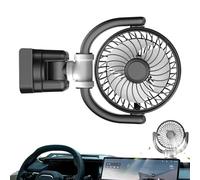 Car Fan USB Powered, portatile Dash Air Circulation Cooler, 360-Degree Rotation, Double Front & Rear Seat Cooling Fan, Quiet and Efficient Design, Ideal for Van, Truck, SUV, RV