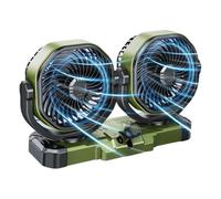 Car Fans Blow Cold Air 360 Degree Rotating Low Noise Double Head