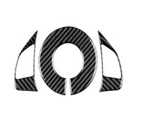 Car Finiture Interne Per Fiat Per 500 2008-2023 500e 2013-2019 Per Abarth 595 695 2012-2018 2019 2020 2021 2022 2023 Vera Morbida Fibra Di Carbonio Auto Copertura Trim(Steering 3PCS Black)