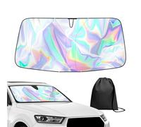 Car Front Windshield Shade - Heat Blocking Sun Shield Technology, All Season Weather Protection, Secure Fit Lightweight Design, Long Lasting Reflective Material | RV Travel Essential, Summer