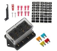 Car Fuse Box, Yachts Circuit Block, Multi-way Fuse Box, 285g for Truck Yacht RV Overload Short-Circuit Sturdy Electrical Solution Professional Styling Gear Kit System Part Piece Set Part Piece