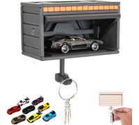 Car Garage Key Holder with Opening Door,garage Key Holder,Funny Wall Mount Car Garage Key Rack,3D Printed Key Organizer Wall Mount,Easy Installation Key Rack for Entryway,Le auto sono casuali-C