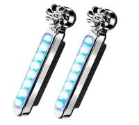 Car Grille Light - Wind Power LED Daytime Running Lamp, Waterproof Vehicle | 2-Piece Wind Power LED Grille Light | Ideal for Car Truck SUVs Motorcycles, Waterproof Decor for Daily Driving Camping Travel