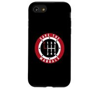 Car Guy Mechanic Men Save the Manuals Gearbox Stick 6 Speed Custodia per iPhone SE (2020) / 7/8