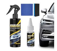 Car Headlight Cleaner | Multifunctional Automotive Polishing Agent With Sponge | Headlight Washer Kit For Vehicle Detailing Maintenance Washing Protection Garage Truck Convertible Home