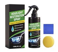 Car Headlight Restore Spray - Lens Polishing Repair Fluid, Multi Purpose Oxidation Cleaner Solution | Clear Bright Headlamp Restorer for Vehicle Sedan Truck Garage Workshop Urban Driving Travel