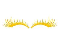 Car Headlights Eyebrows Un paio di adesivi per sopracciglia per i fari delle auto. Adesivi per ciglia sexy per la decorazione dei fari delle auto.(Eyelash Yellow)