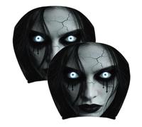 Car Headrest Cover 2-Pieces Vehicle Interior Prank Car Head Halloween Decor
