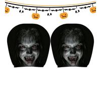 Car Headrest Cover - Polyester, Elastic Protector | Spooky Seat Wrap
