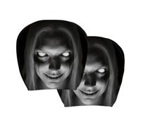Car Headrest Cover - Polyester Horror Seat Protector Halloween 2 Pack