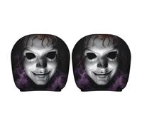 Car Headrest Covers - 2 Pack Polyester Ghost Seat Protector Halloween Decor