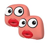 Car Headrest Covers | 2 Pieces Cute Reversible Double-Sided Print | Funny C