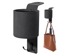 Car Headrest Cup Holder - Back Seat Non-Slip Storage, Multifunctional Back Seat Cup Holder with Hooks for Water Bottle Drink Bag Purse Phone Umbrella | Car SUV RV Sedan Vehicle Travel Accessories