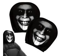 Car Headrest, Halloween Seat Cover, Washable Easy to Apply, Head Rest Protector for Auto Interior Decor, Fit in Cars, Trucks, Scooters Fun to Men and Women