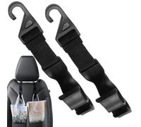 Car Headrest Hook | Headrest Hooks Car Seat Organizer | 2 Pieces Vehicle Accessories Umbrella Holder For Purse Handbag Backseat Interior Sedan SUV Truck Auto Travel Road Trip
