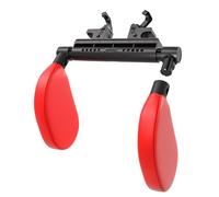 Car Headrest Pillow Cuscino cervicale ergonomico regolabile a 360° per auto con memory foam e cuscinetti laterali, adatto per BMW, adatto per Benz(A13 PVC Red)