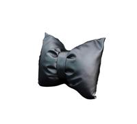 Car Headrest Pillow Cuscino poggiatesta in pelle per auto, cuscino per la vita, grazioso cuscino per lo schienale con fiocco, comodo cuscino per il collo(E)
