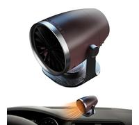 Car Heater - 12v Plug in Fan Defogger for Winter Travel | Portable Fast Heating Warmer with Adjustable Base, Compact Auto Defrost Heater, Ideal for Truck Office Desk Tent Camping, 11.09cm Black Brown