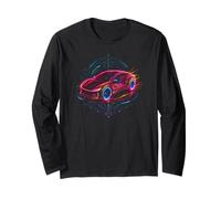 Car Hologram Electric Vehicle Futuristic Technology Maglia a Manica